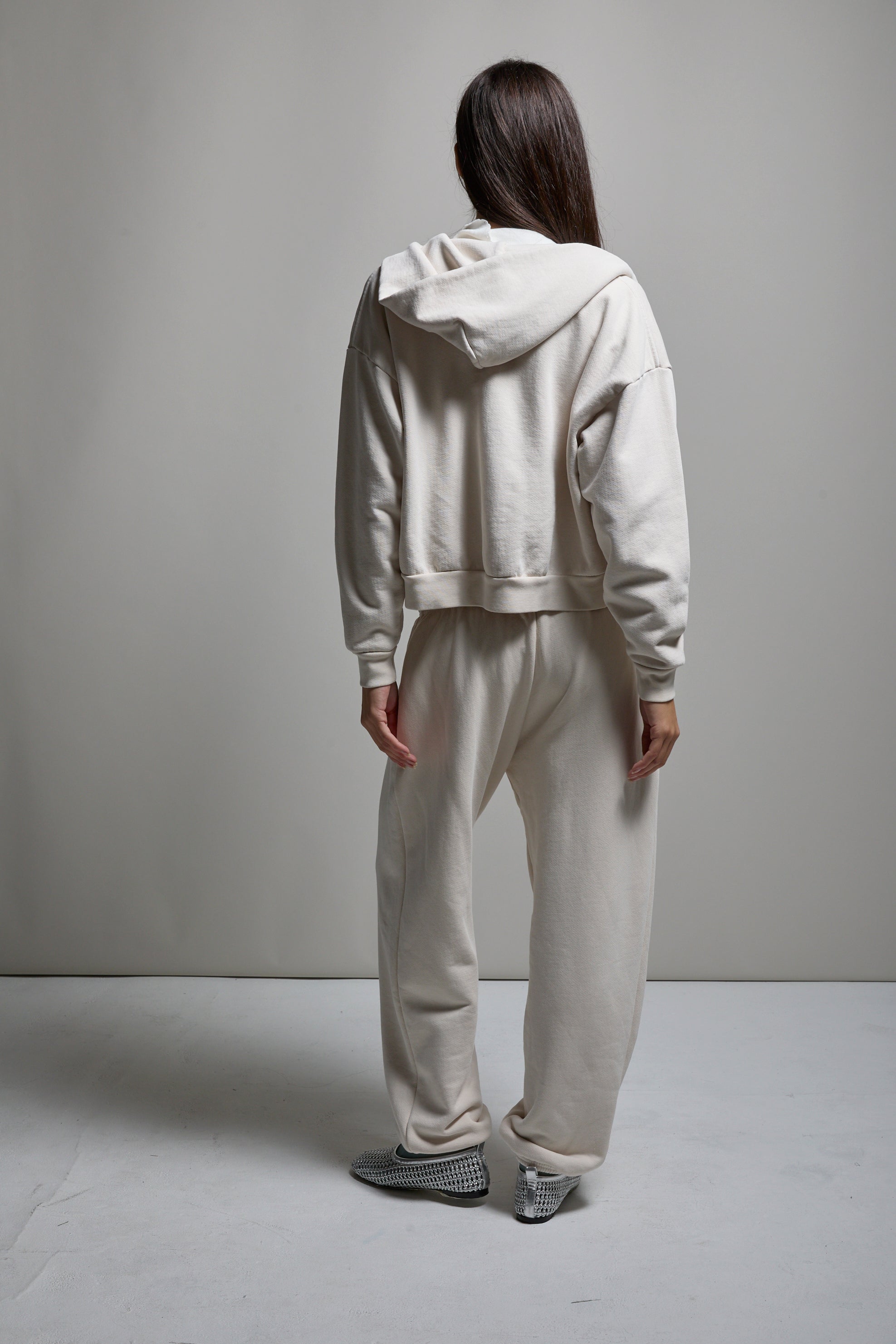 Rosie Cropped Zip-Up Hoodie