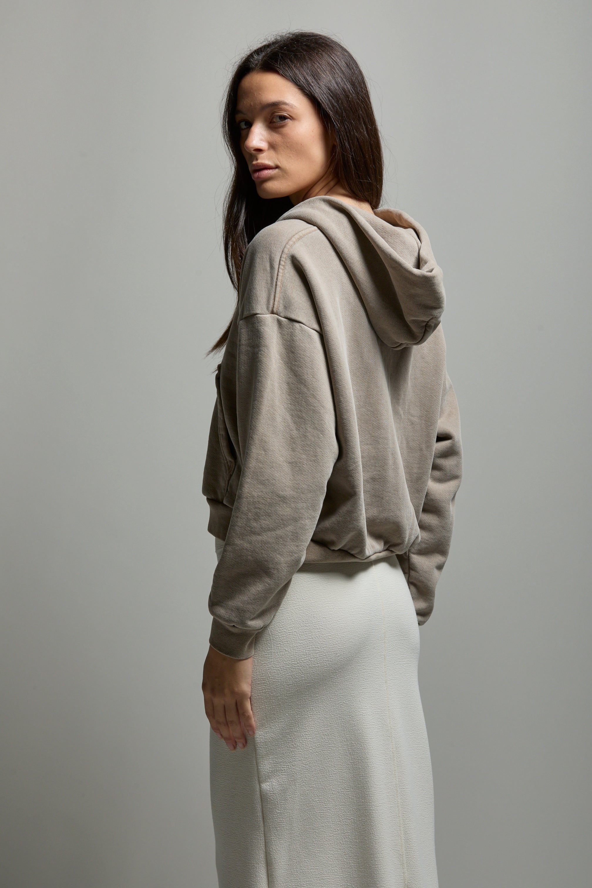 Rosie Cropped Zip-Up Hoodie