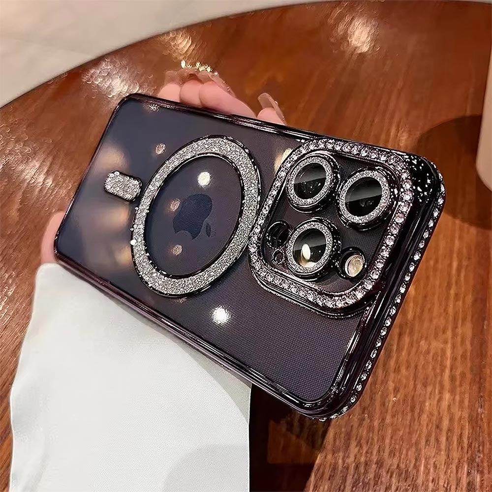 Glitter Diamond Magnetic Wireless Charge Case for iPhone | ZAKAPOP