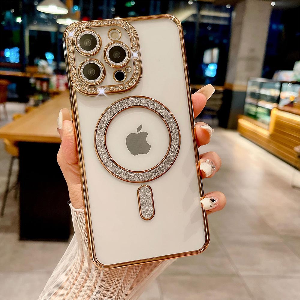Glitter Diamond Magnetic Wireless Charge Case for iPhone | ZAKAPOP