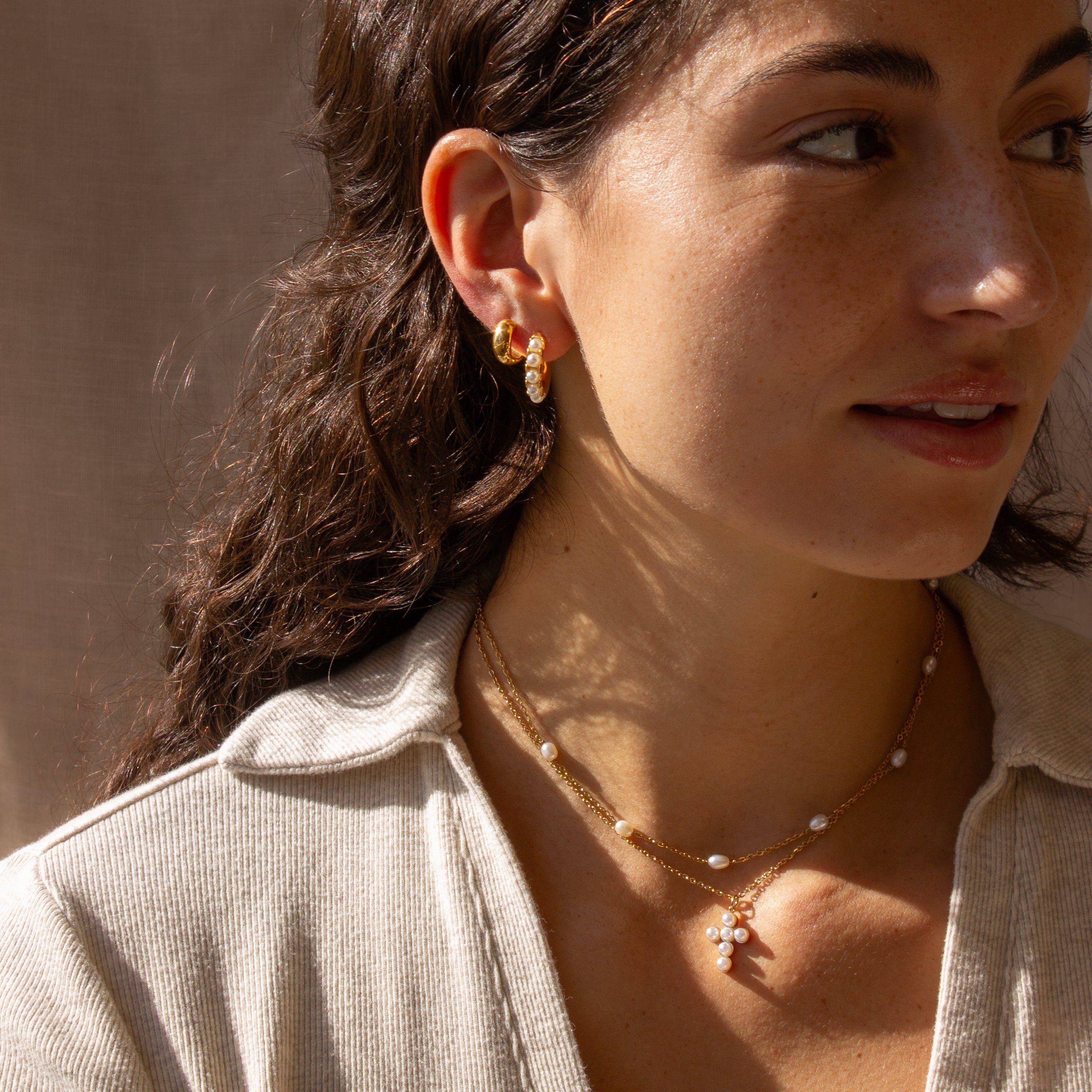 Pearl Cross Necklace