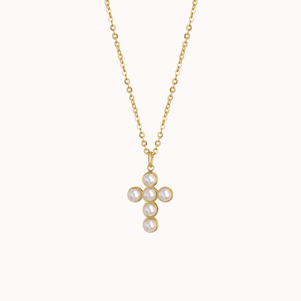 Pearl Cross Necklace
