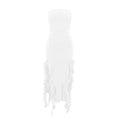 BWQ Long Dresses For Women Slit Sexy Bodycon Sleeveless Jellyfish Dress Hot Girls Fashion Off The Shoulders Maxi Dress Woman