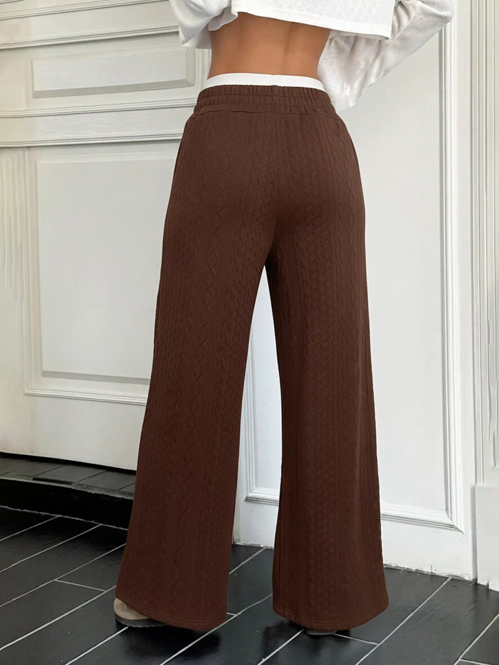 Drawstring Wide Leg Pants